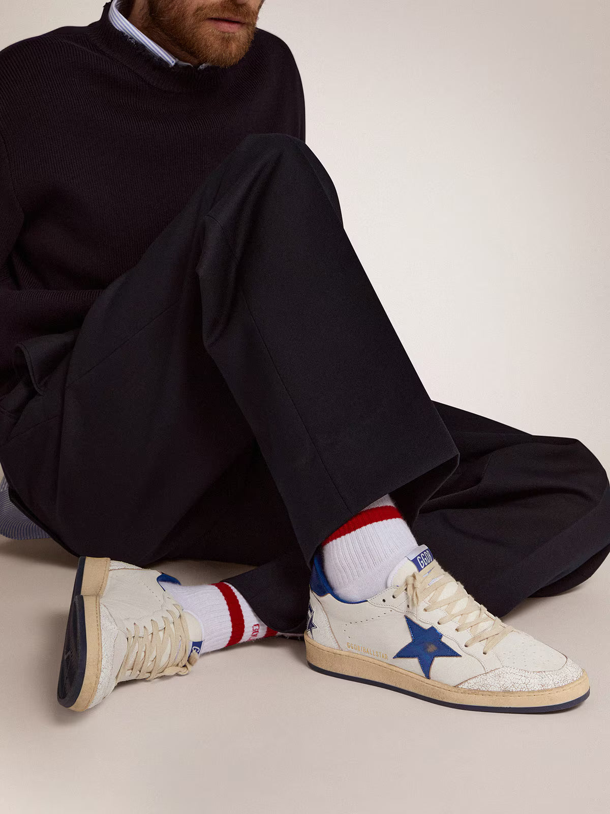 Golden Goose White\Bluette Ballstar Sneakers