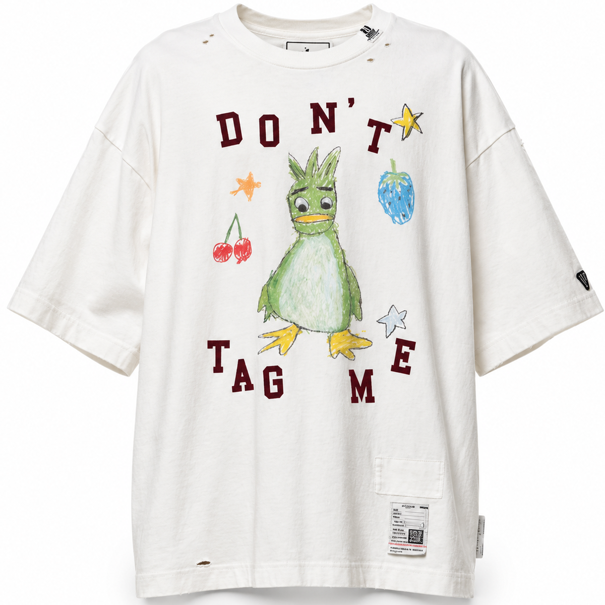 Maison Mihara Yasuhiro Leon Doodle T-Shirt in White
