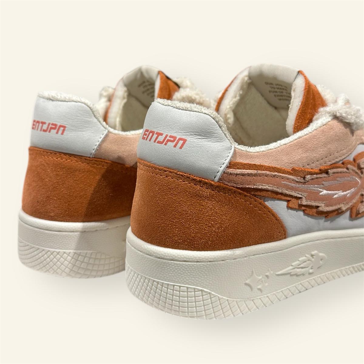 Enterprise Japan X Mr Something EGG Rocket Sneakers In Corallo/Pink/Bianco Suede and Nubuck