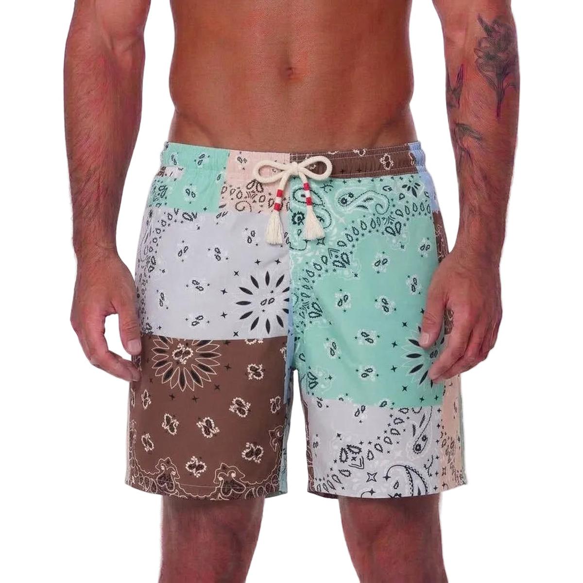 MC2 Saint Barth Caprese Swim Shorts in Bandana Patch Print