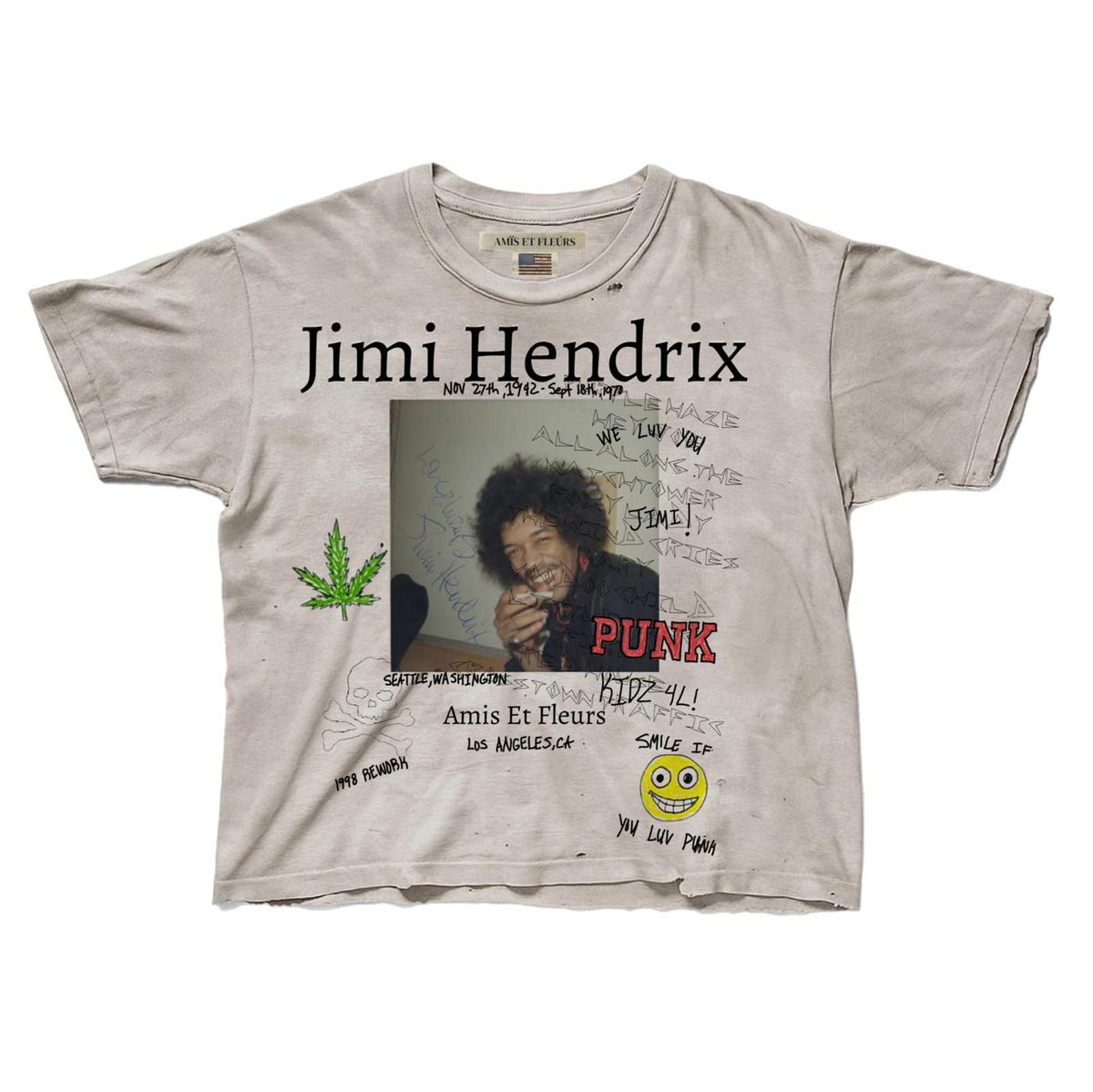 AMIS ET FLEURS Jimi Hendrix T-Shirt