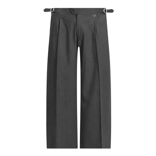 Reternity Tailored Baggy Trousers in Pinstripe Grey