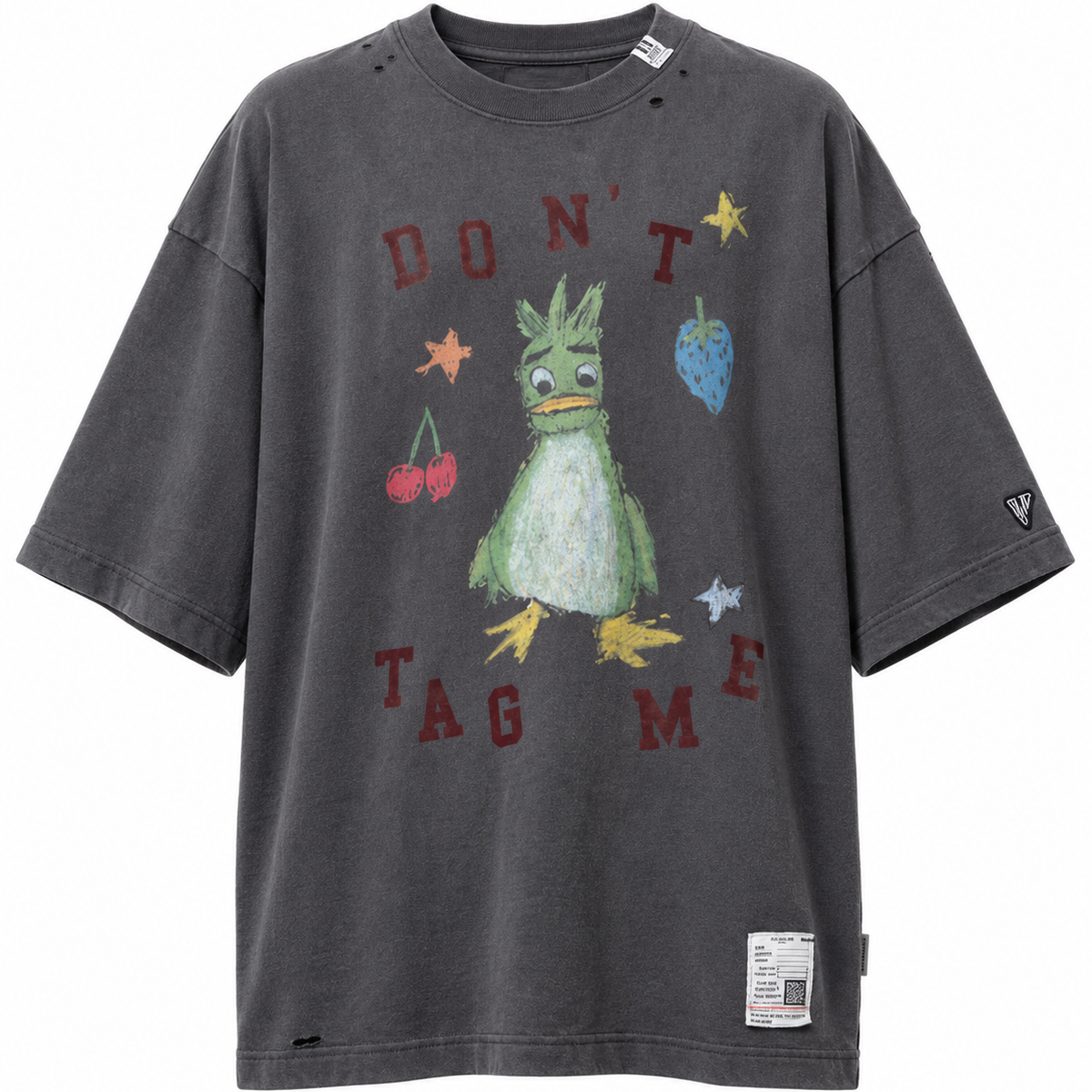 Maison Mihara Yasuhiro Leon Doodle T-Shirt in Black