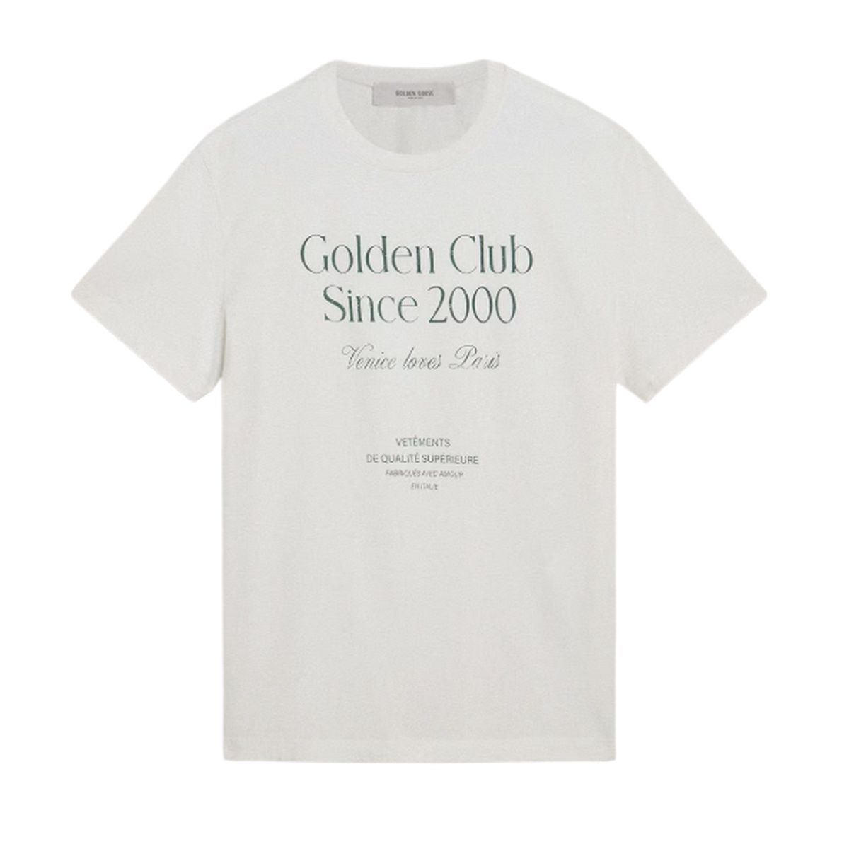 Golden Goose White T-shirt With Green Print