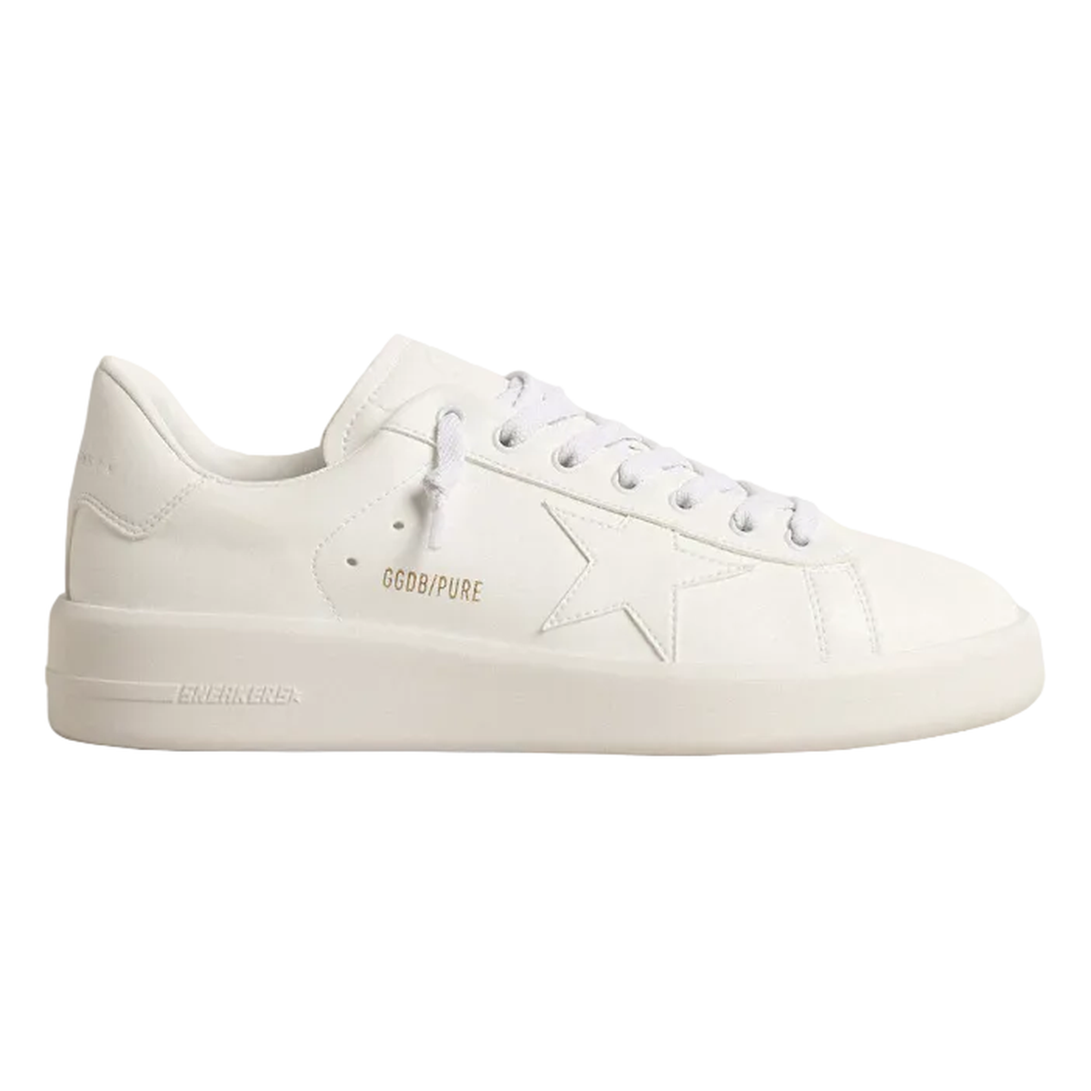 Golden Goose Purestar New Bio-Based Sneakers in Optic White with Heel Tab