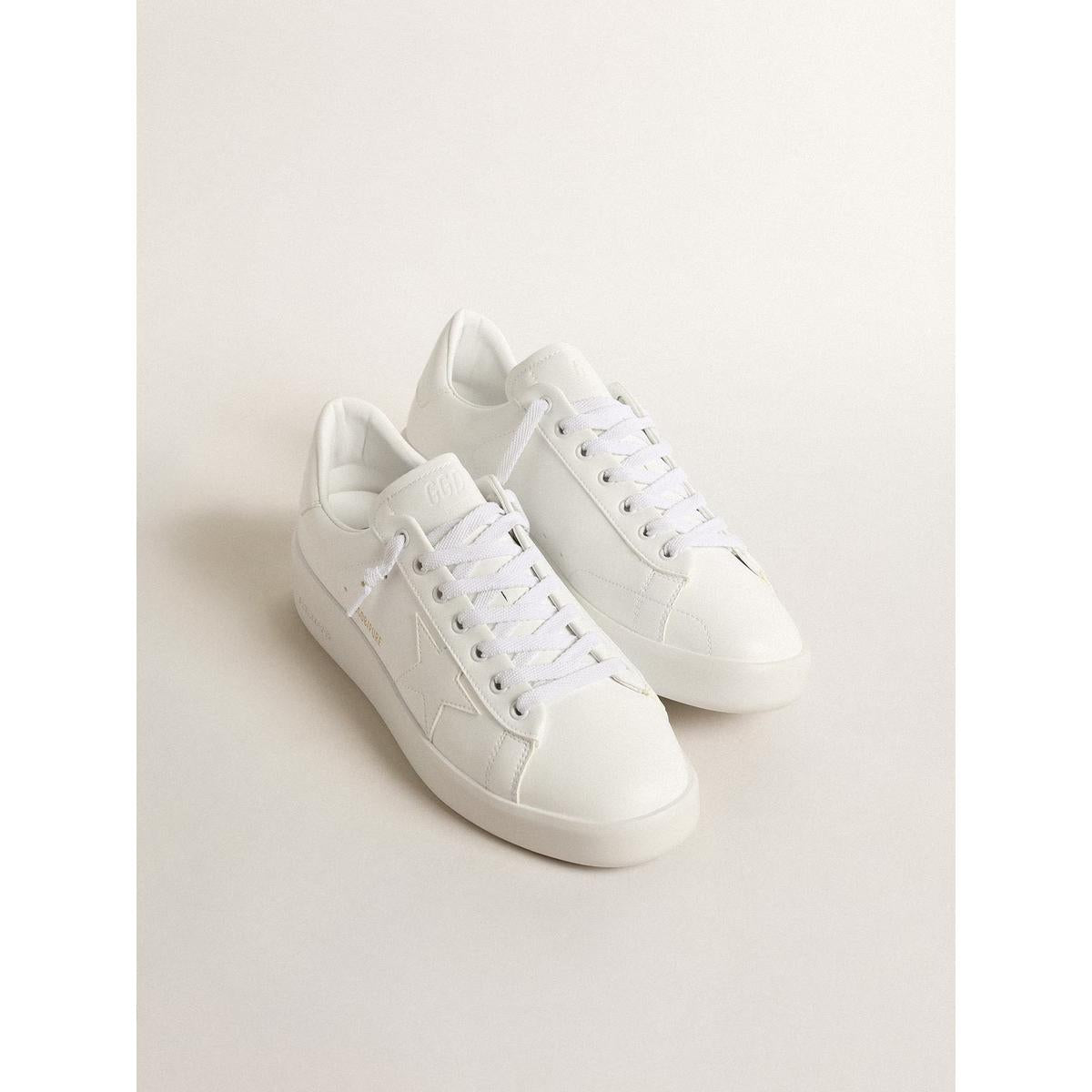Golden Goose Purestar New Bio-Based Sneakers in Optic White with Heel Tab