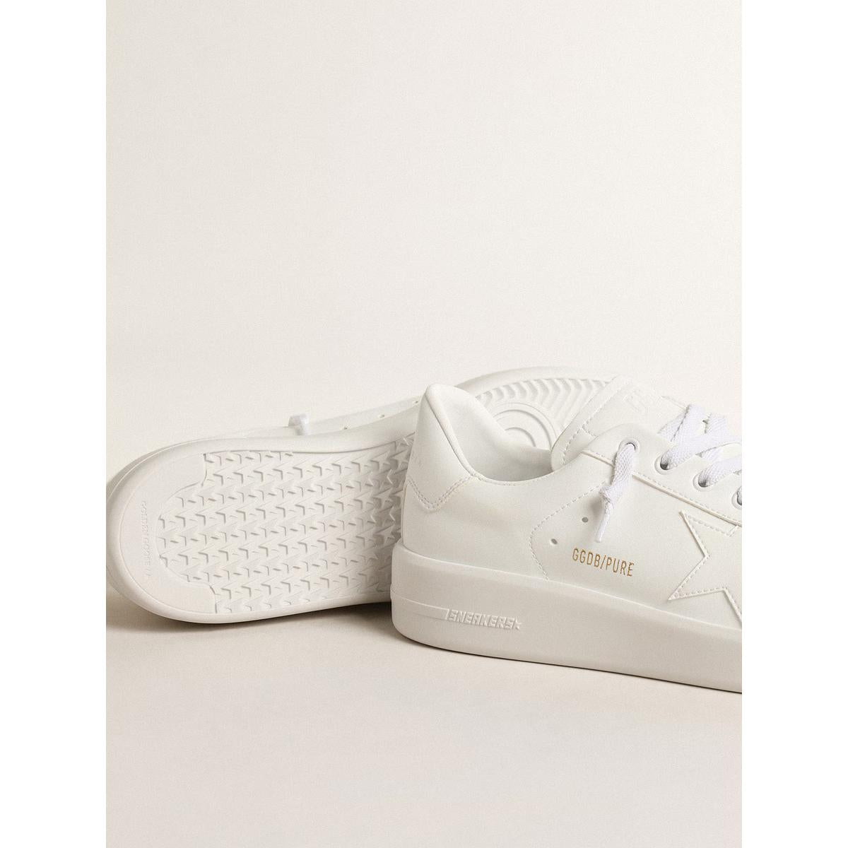 Golden Goose Purestar New Bio-Based Sneakers in Optic White with Heel Tab