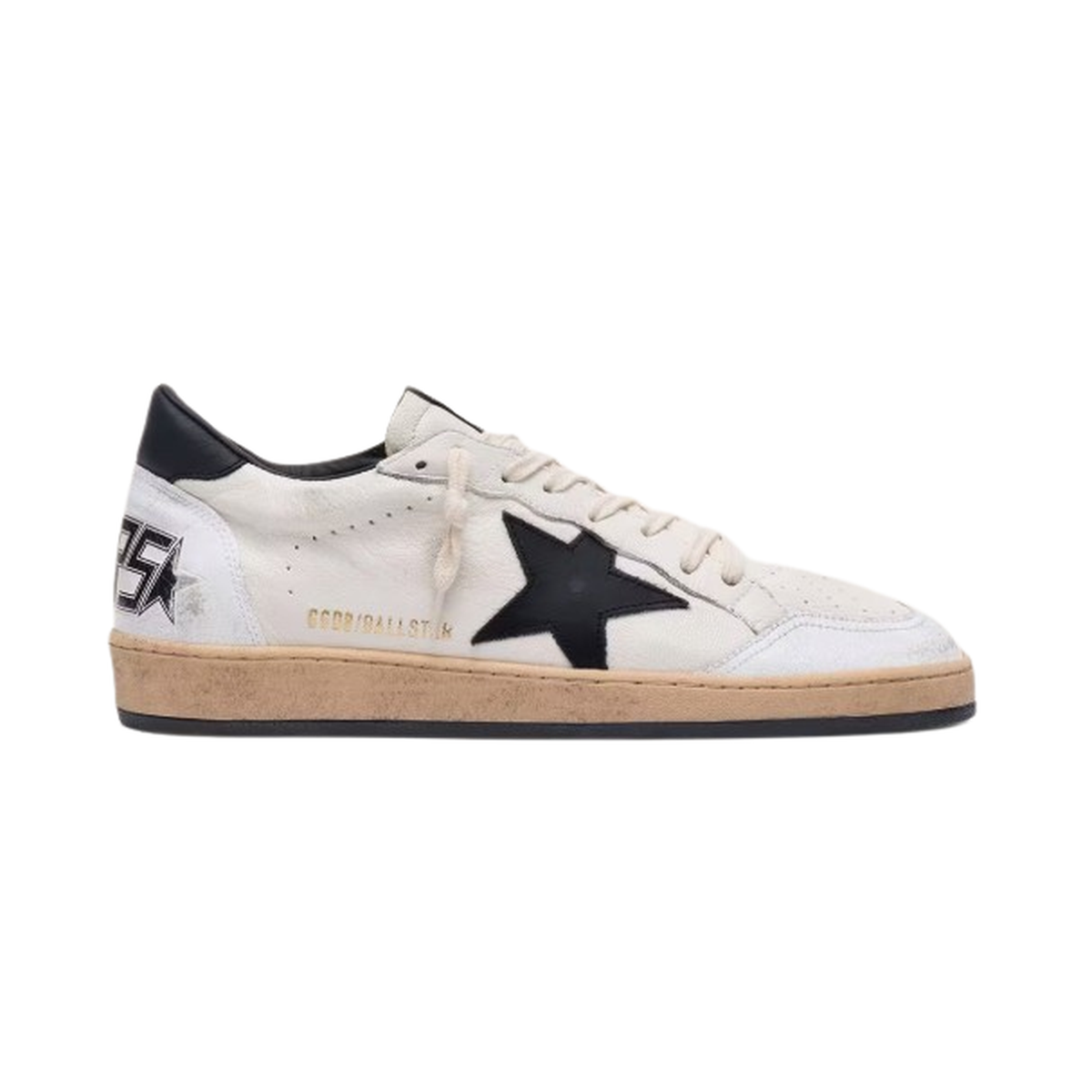 Golden Goose Ballstar Leather Sneakers in White and Black