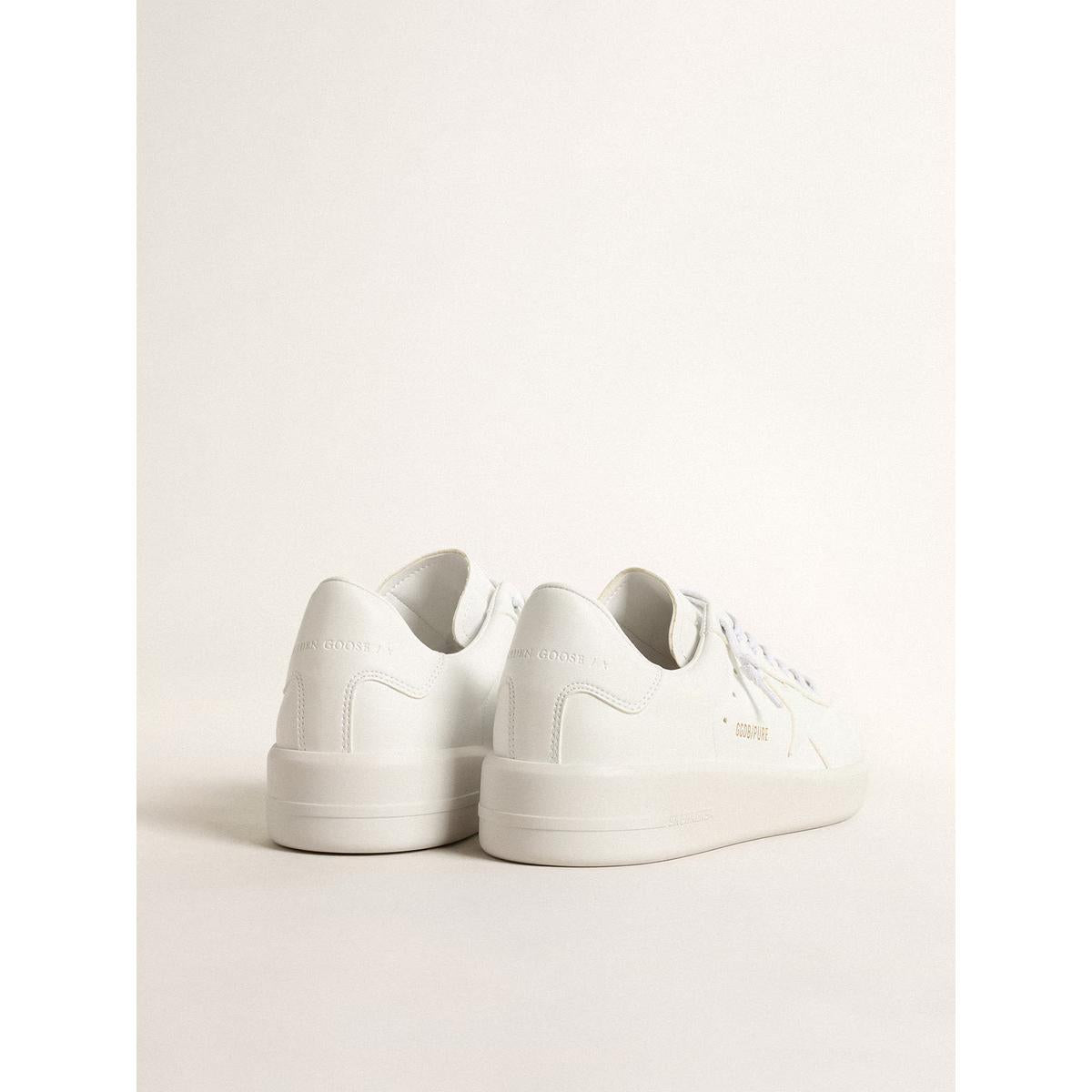 Golden Goose Purestar New Bio-Based Sneakers in Optic White with Heel Tab