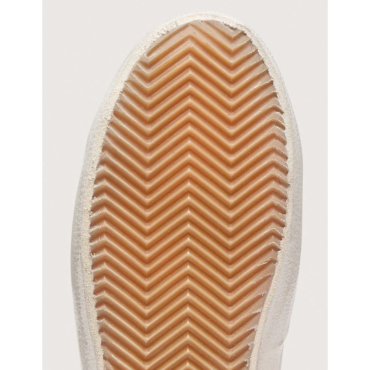 Golden Goose Super-Star Leather Sneakers in Milk, Dove and brown with a Glitter Star and Heel