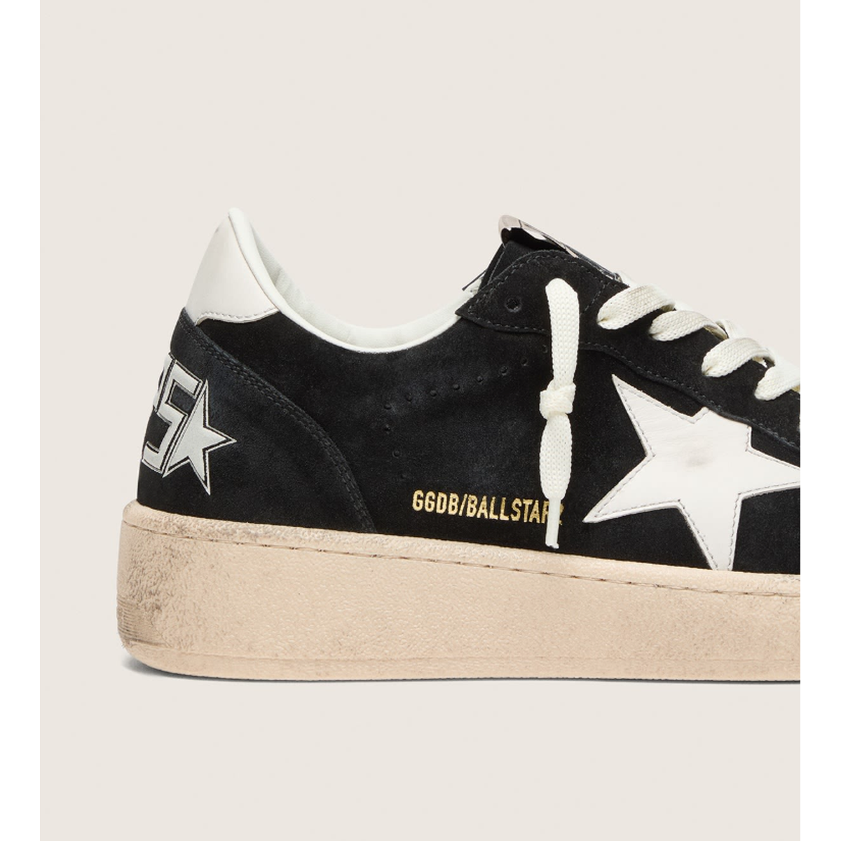 Golden Goose Ball star 2 Suede and Leather Sneakers in Black and White