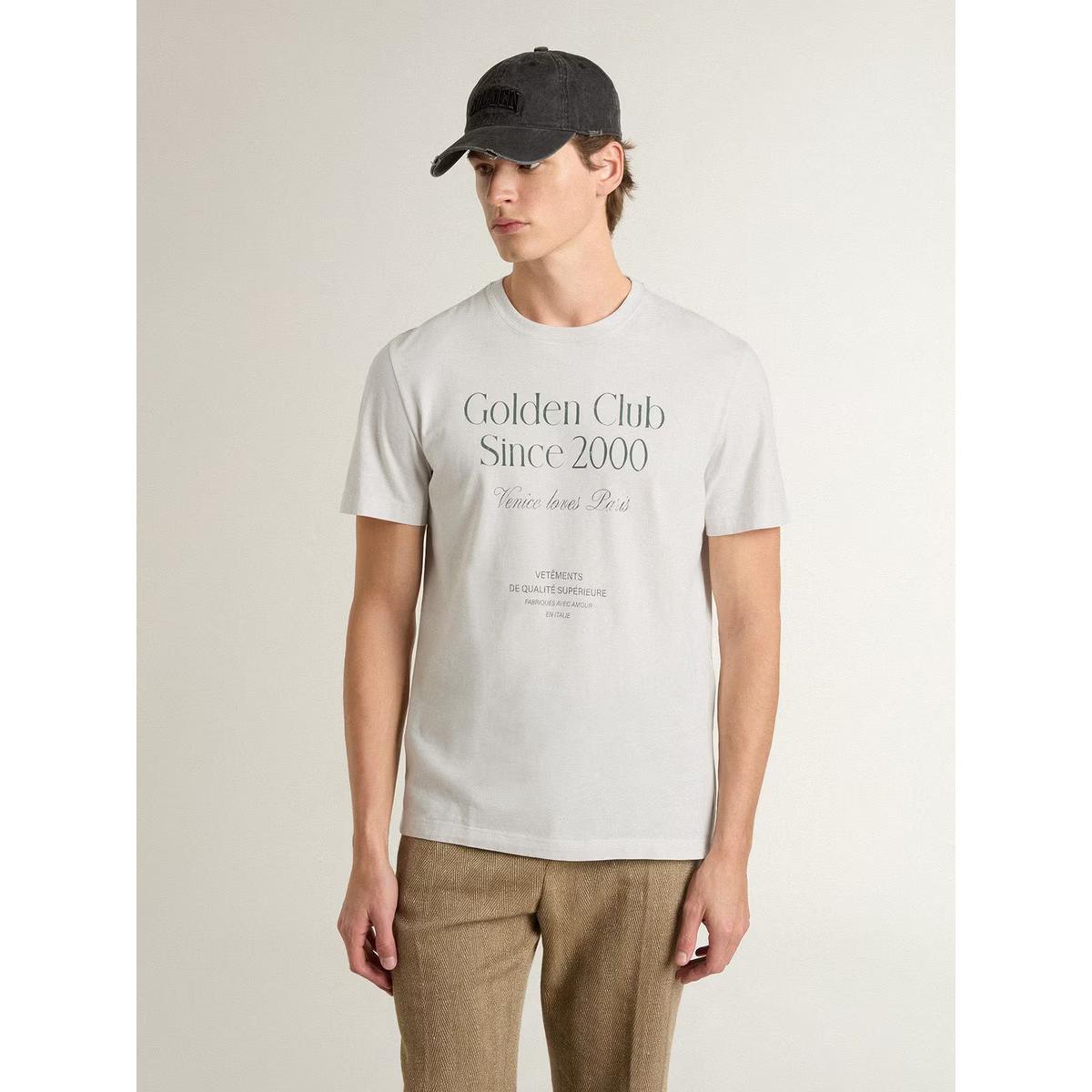 Golden Goose White T-shirt With Green Print