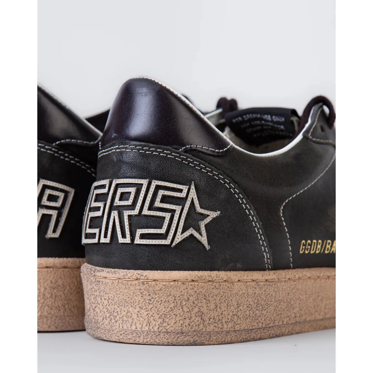Golden Goose Ballstar Suede and Leather in Dark Olive Green Sneakers