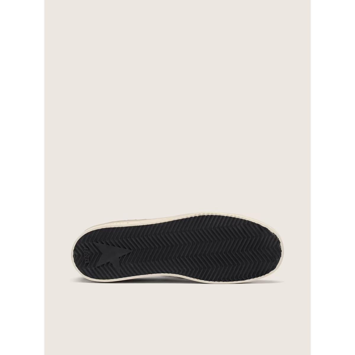 Golden Goose Stardan Suede, Nylon and Leather Sneakers in Beige, Brown and White with inserts