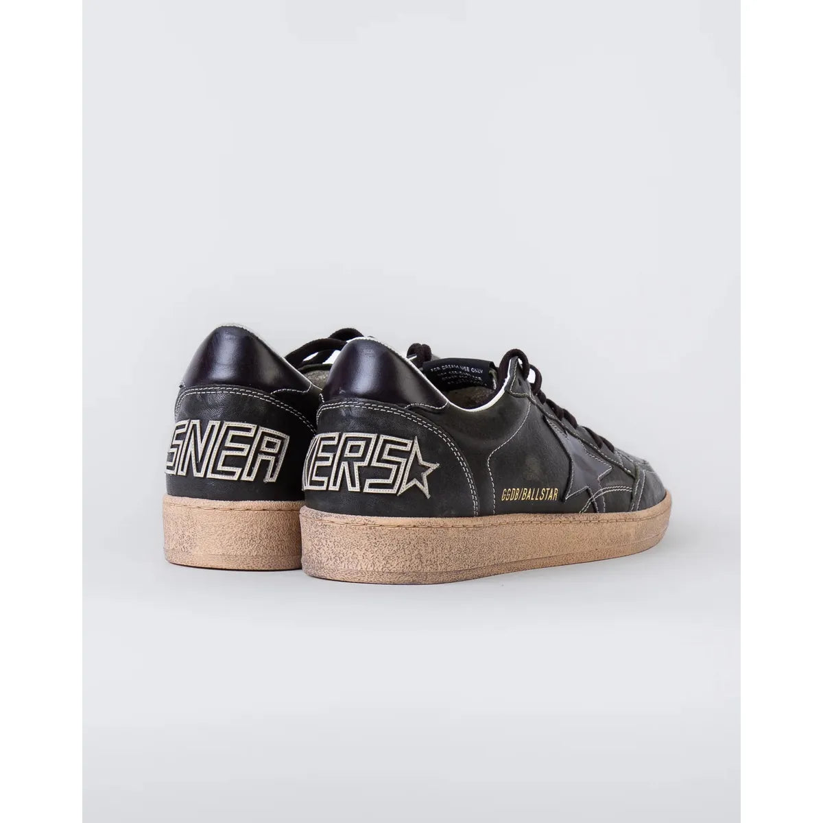 Golden Goose Ballstar Suede and Leather in Dark Olive Green Sneakers