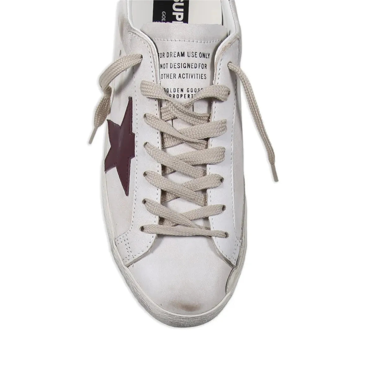 Golden Goose White/Red Super-Star Sneakers