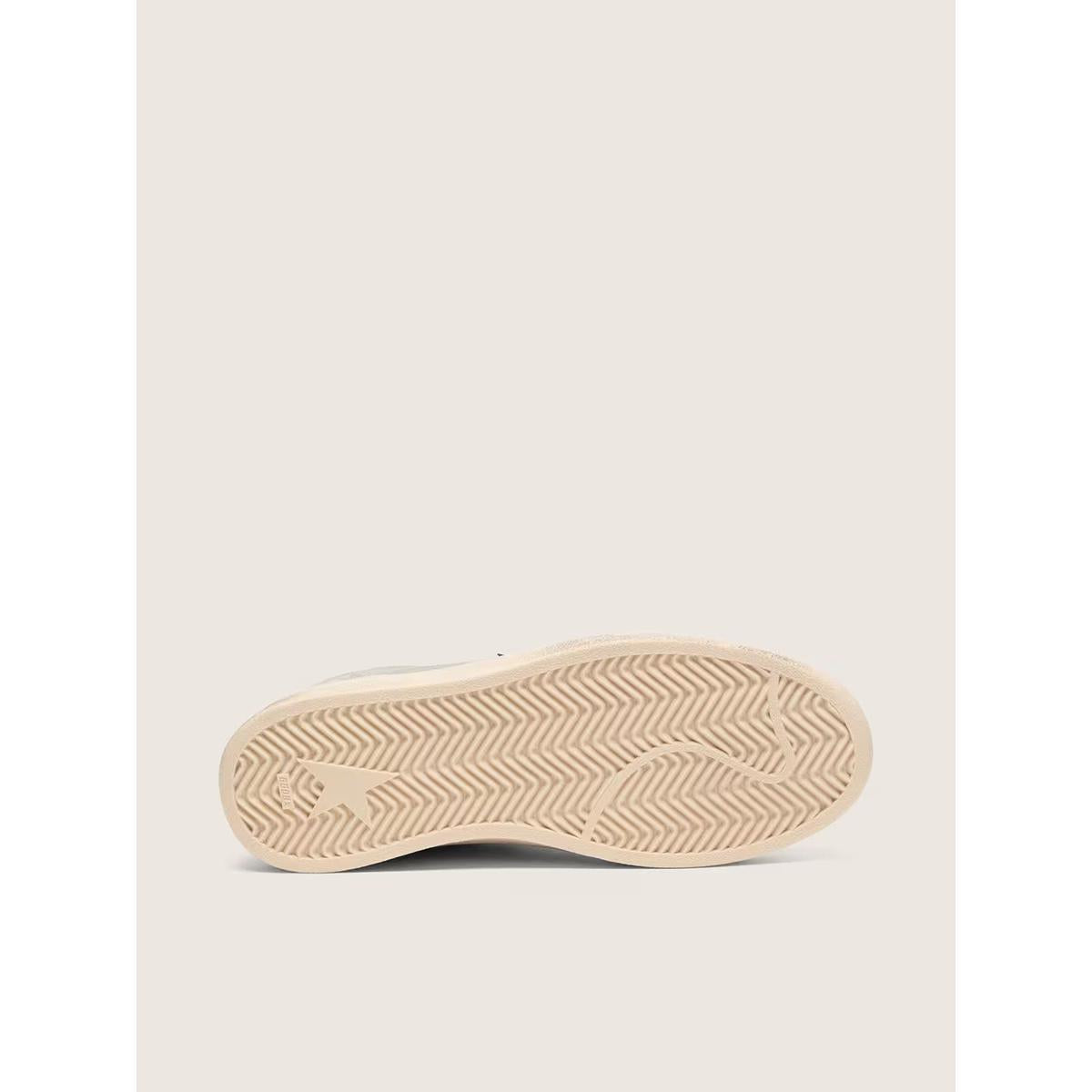 Golden Goose Ballstar Suede and Leather Sneakers in Grey, Black and Cream