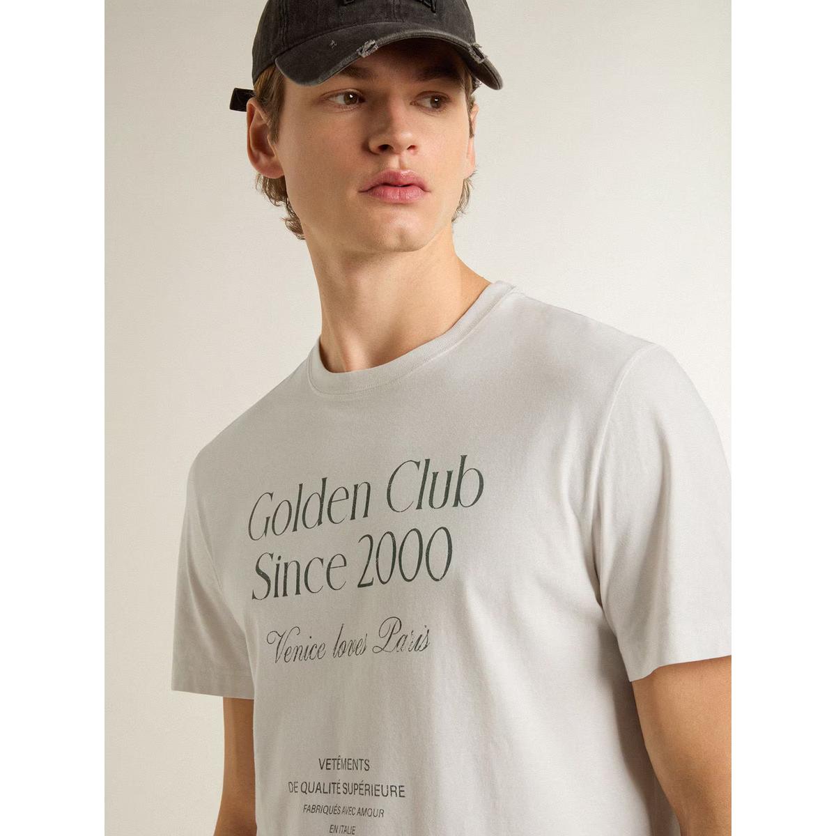 Golden Goose White T-shirt With Green Print