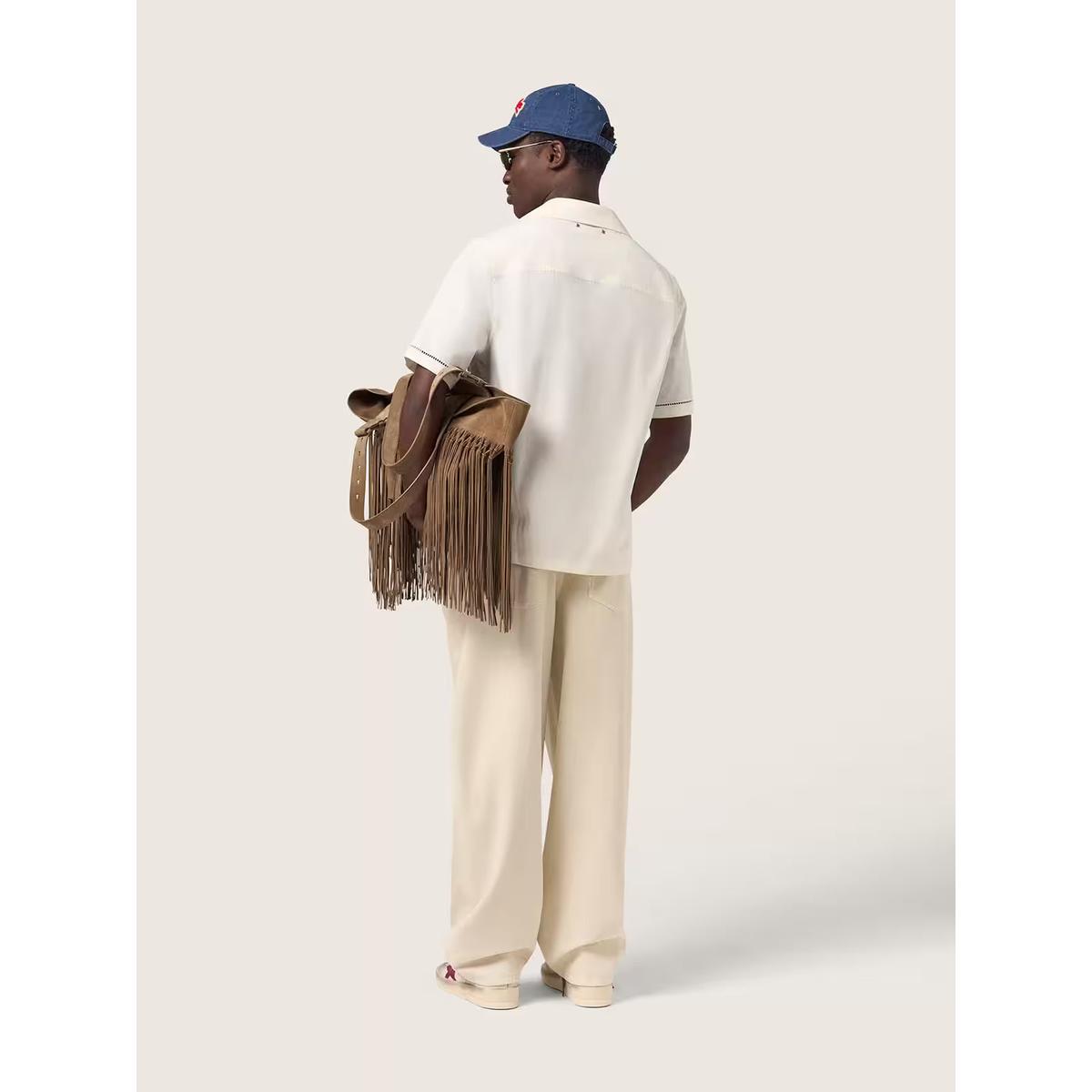 Golden Goose Baseball Cap in Denim Blue with Red and White Terry “Golden” Patch