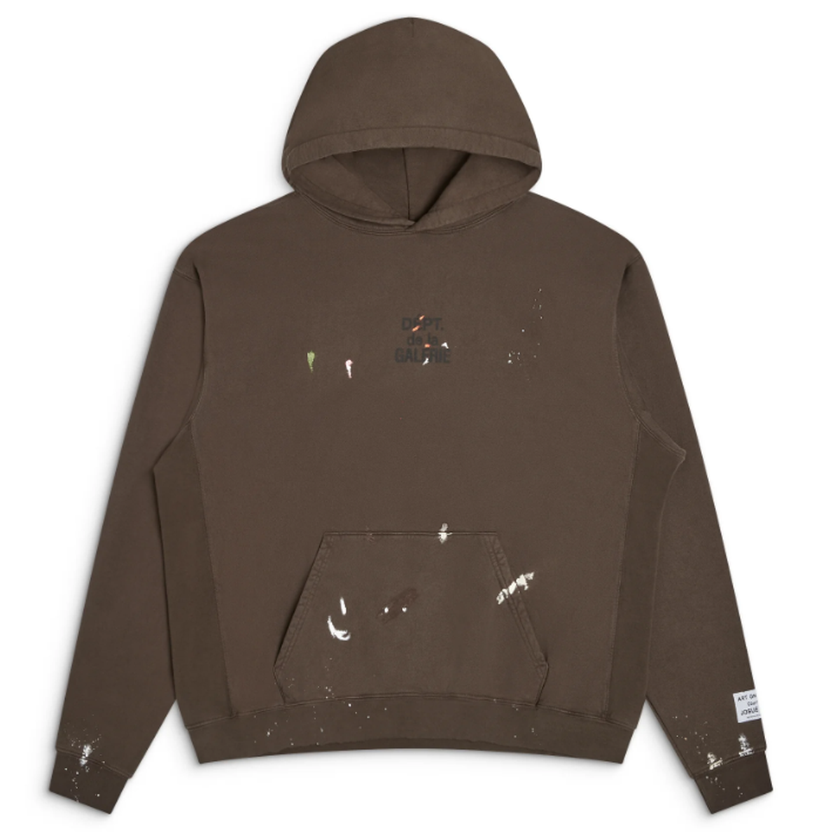 Gallery Dept. French Logo Painted Hoodie in Sepia