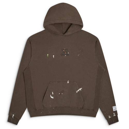 Gallery Dept. French Logo Painted Hoodie in Sepia