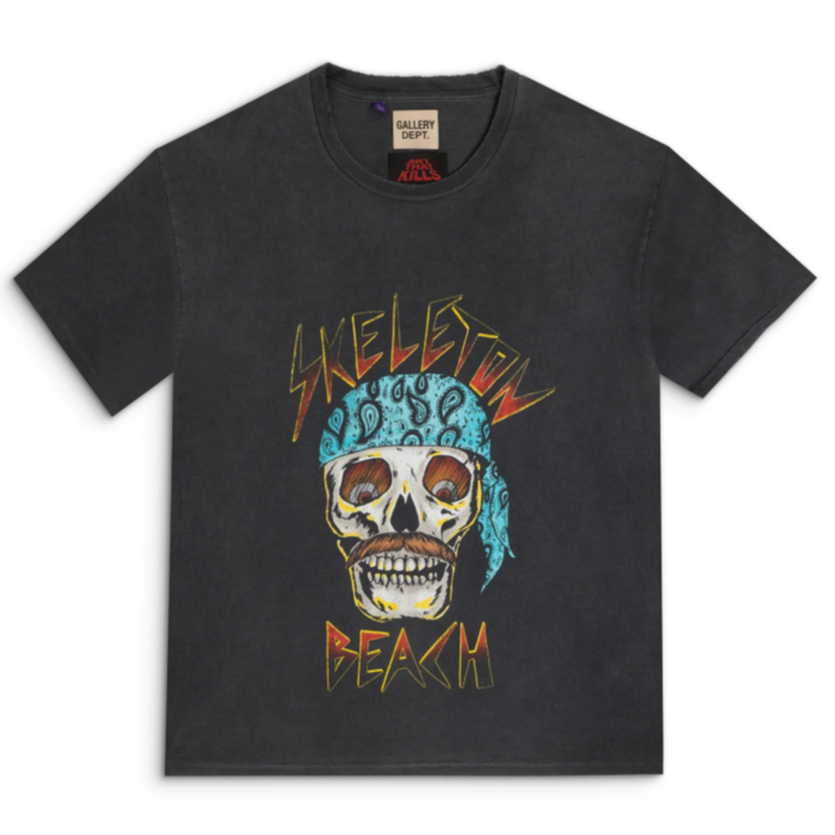 Gallery Dept. Skeleton Beach Relaxed-fit Tee in Light Vintage Black