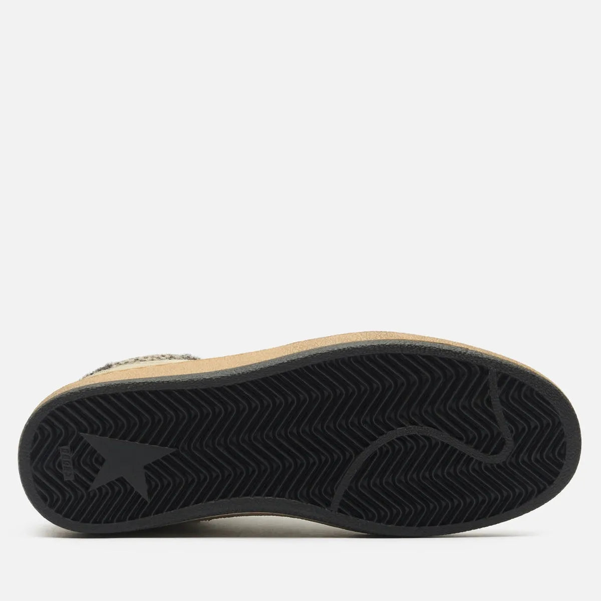 Golden Goose Ballstar Horsy Collar, Nappa and Suede Sneakers in Cream, Black White and Beige