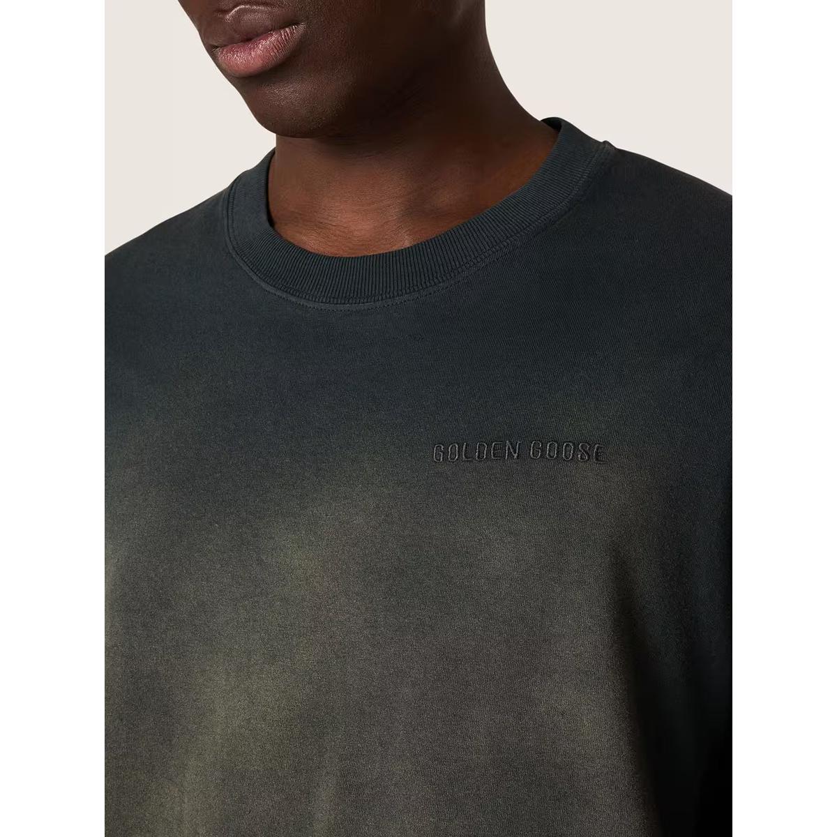 Golden Goose Cotton Jersey T-Shirt in Black with Embroidered Logo