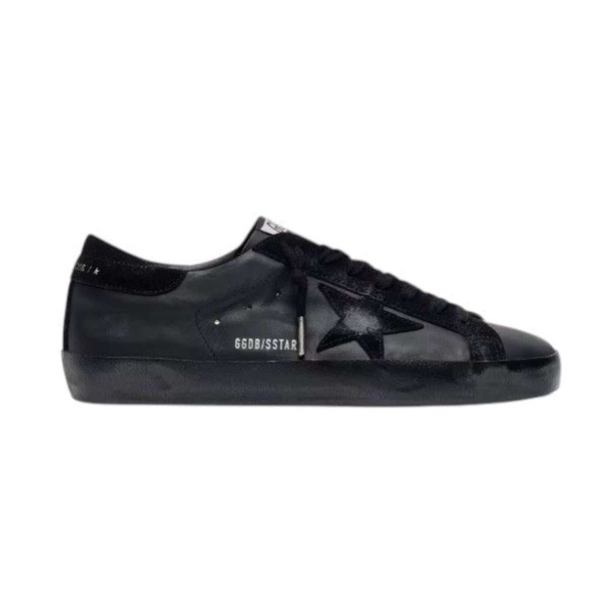 Golden Goose Black Nappa/Suede Super-Star Sneakers