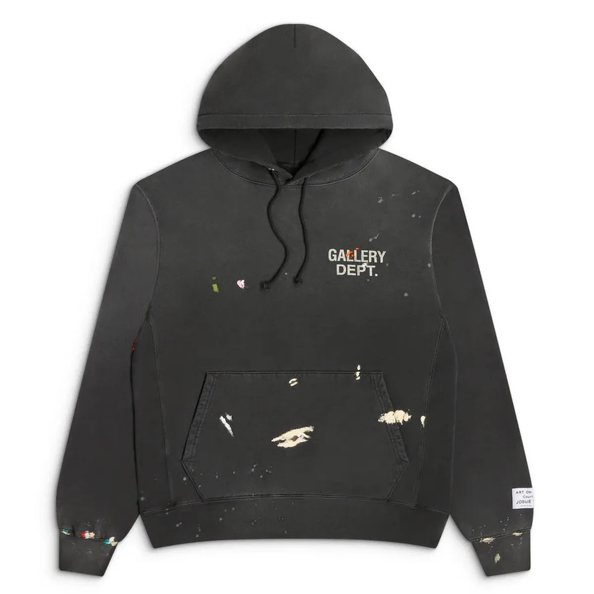 Gallery Dept Vintage Black Paint Logo Hoodie