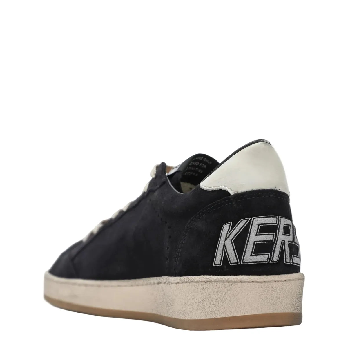 Golden Goose Dark blue/white Ball Star sneakers in suede and leather