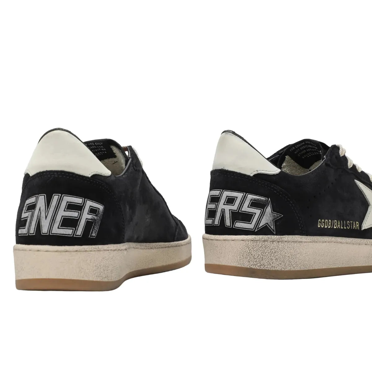 Golden Goose Dark blue/white Ball Star sneakers in suede and leather