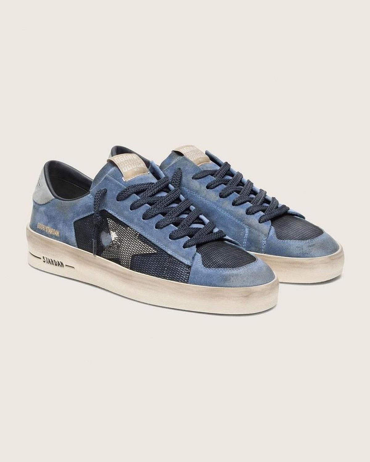 Golden Goose Stardan Sneakers in Blue and White