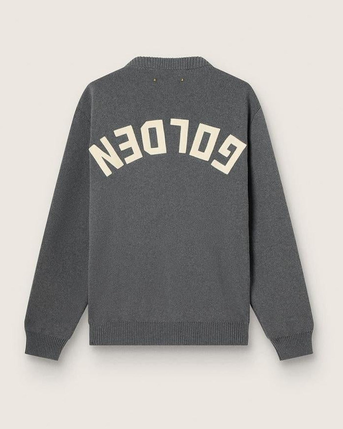 Golden Goose Logo Crew Neck Sweater in Dark Grey