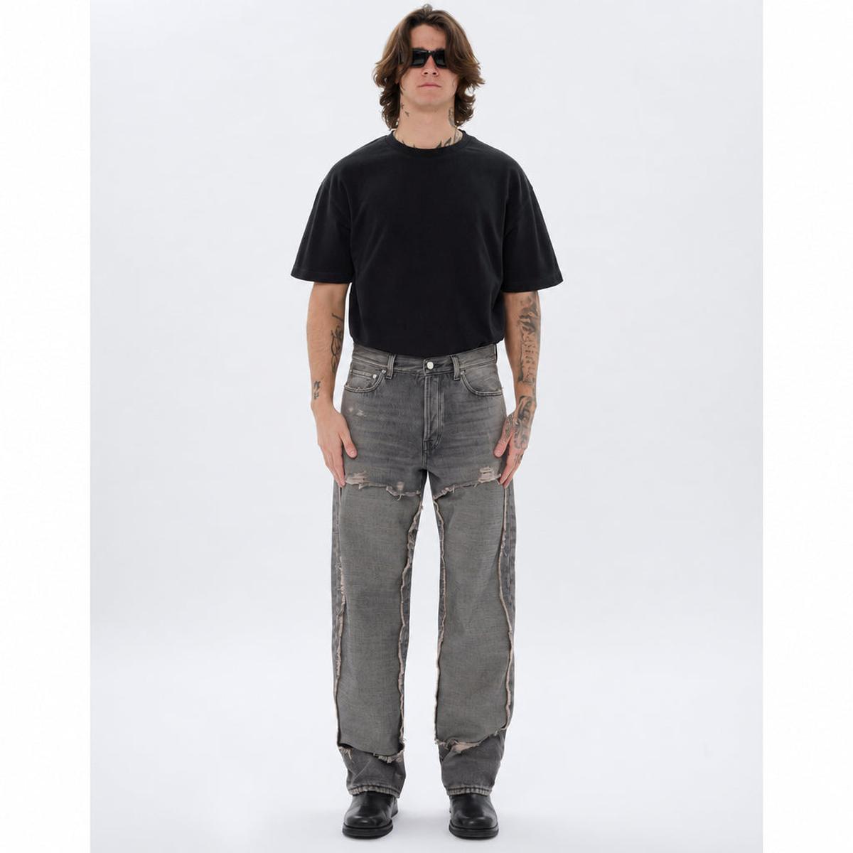 Haikure Achilles Cut Hammer Black Trousers