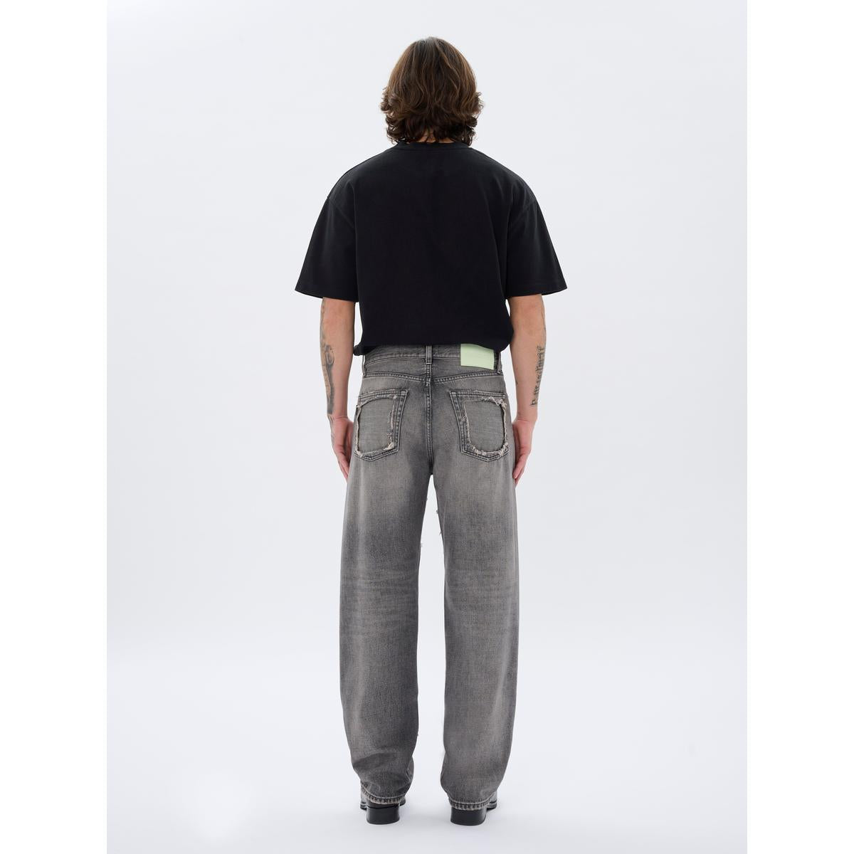 Haikure Achilles Cut Hammer Black Trousers
