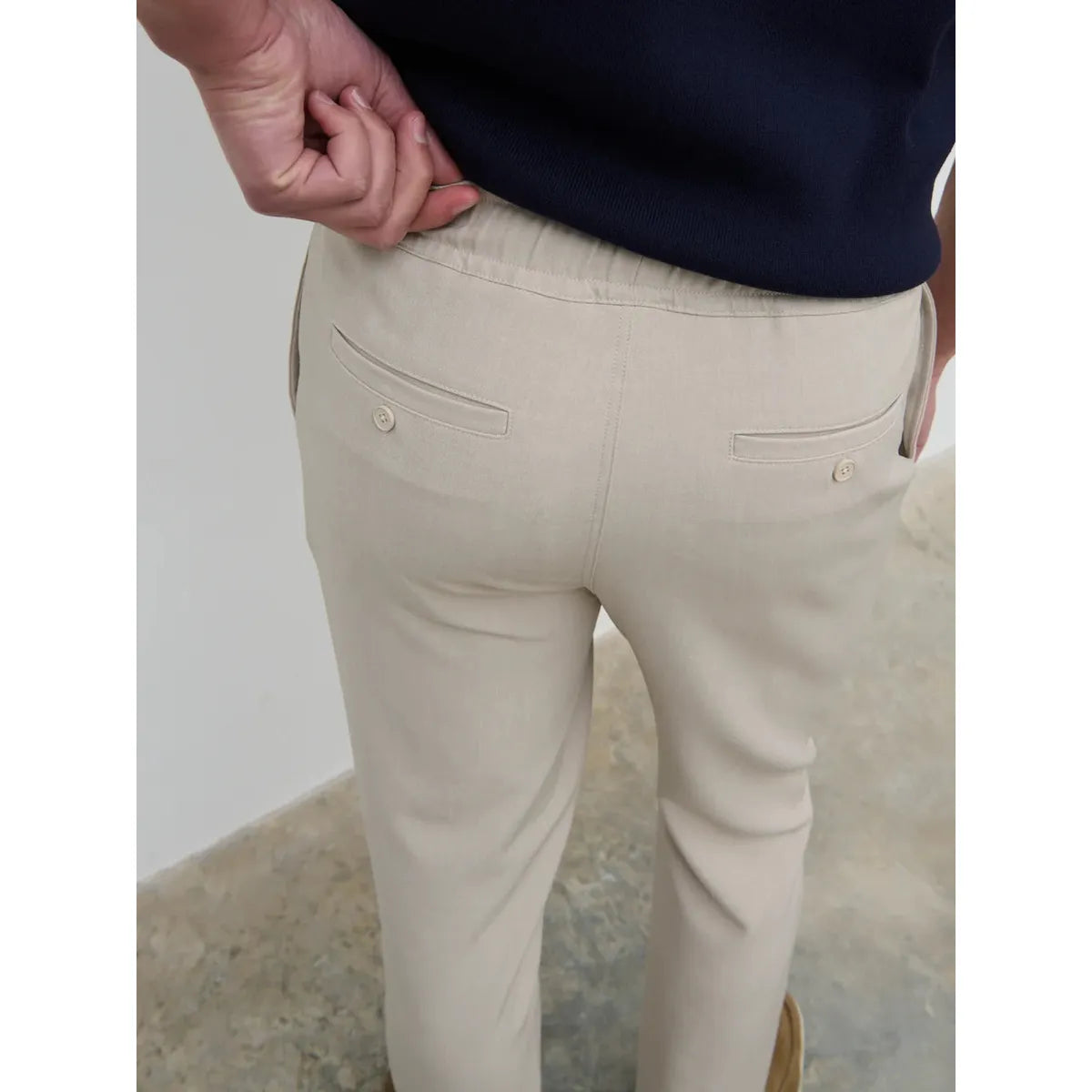 NOBL Hudson Drawstring Trousers stone