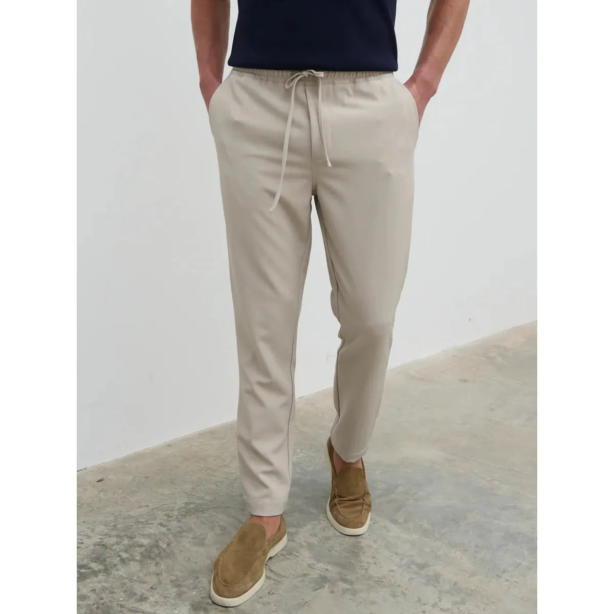 NOBL Hudson Drawstring Trousers stone