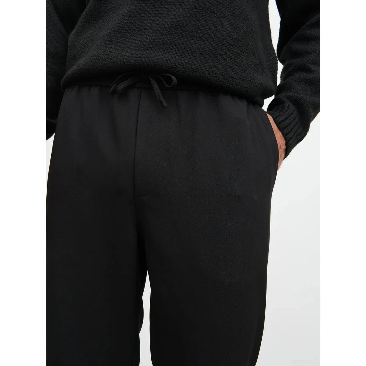 NOBL Rafe Linen Drawstring Trousers Navy