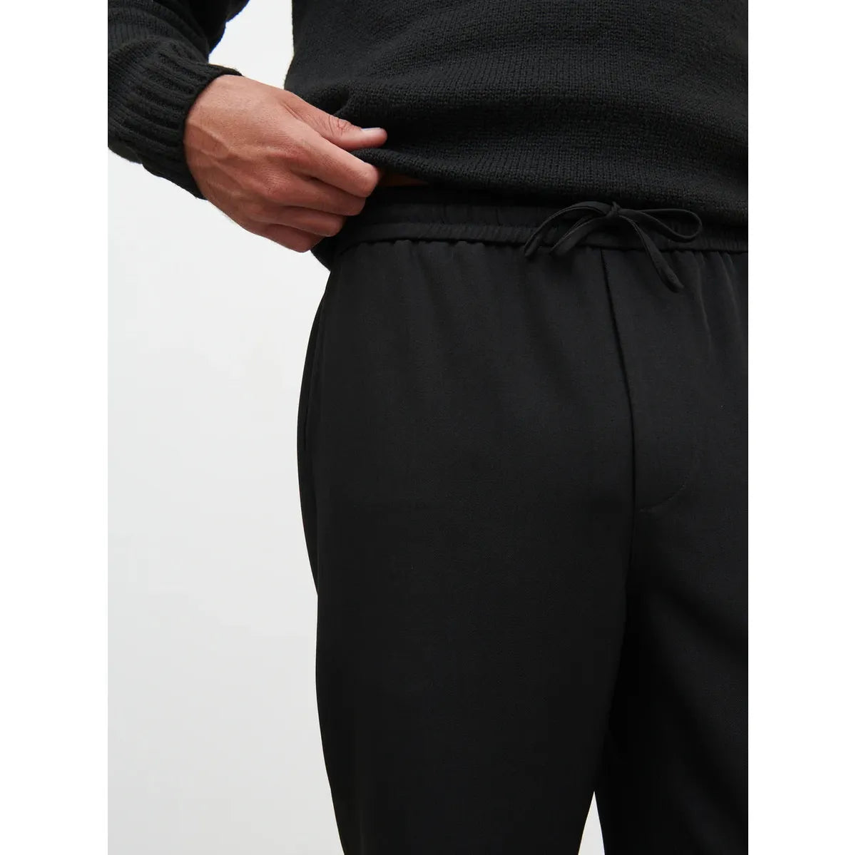 NOBL Rafe Linen Drawstring Trousers Navy