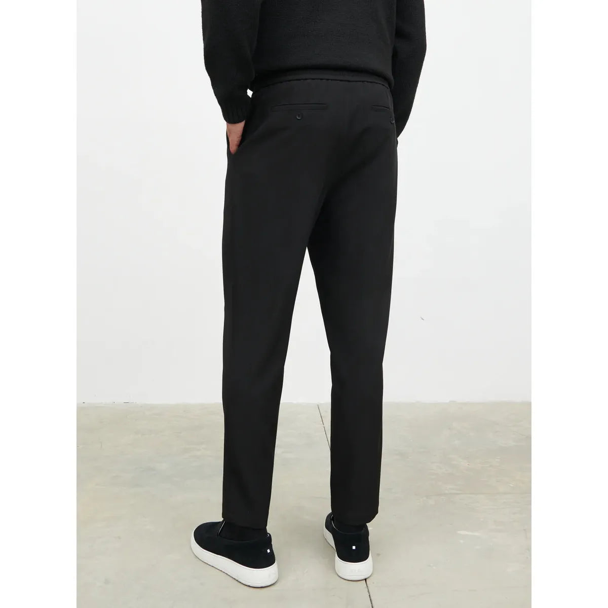 NOBL Rafe Linen Drawstring Trousers Navy