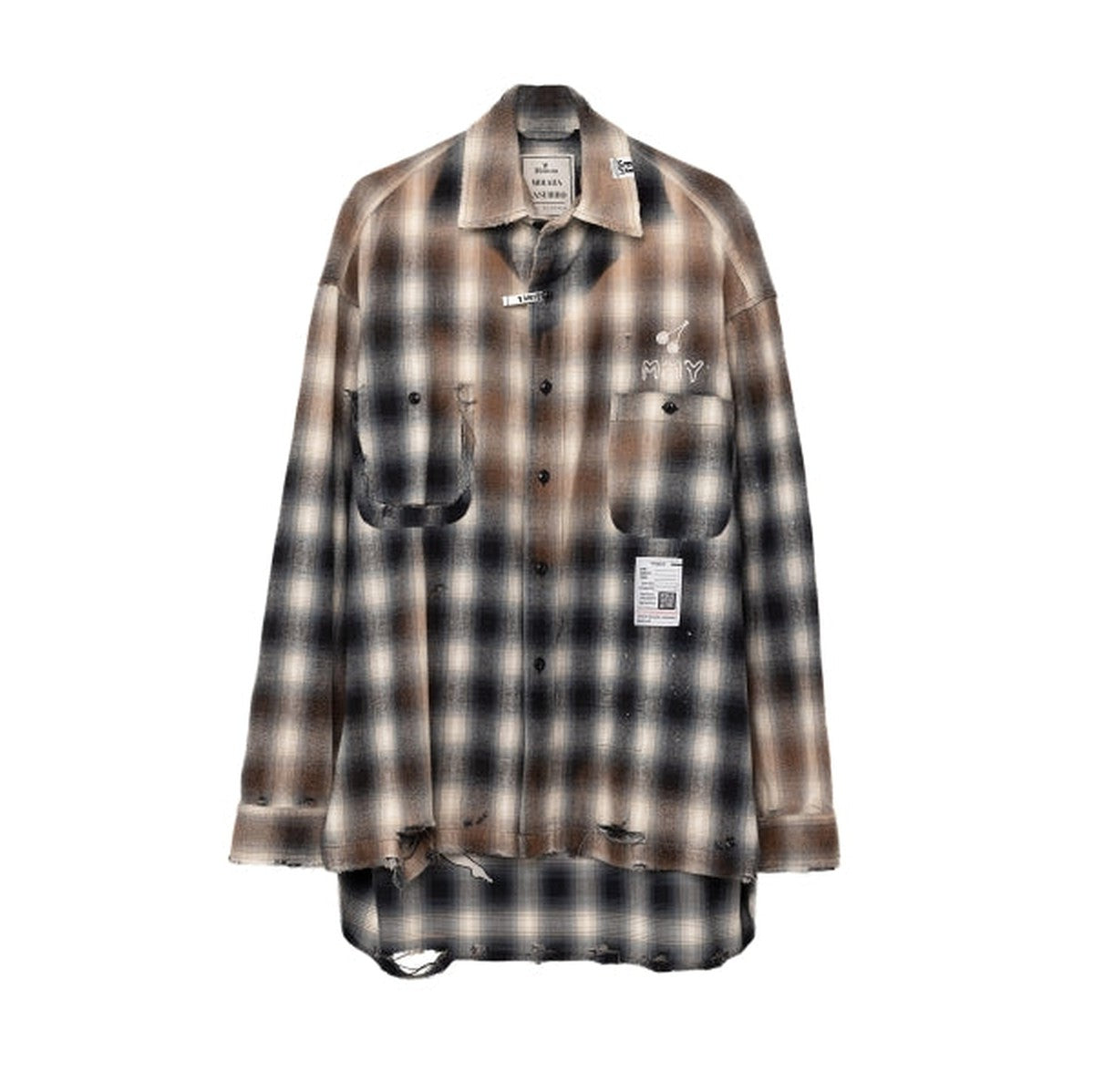 Maison Mihara Vintage-like Check Shirt