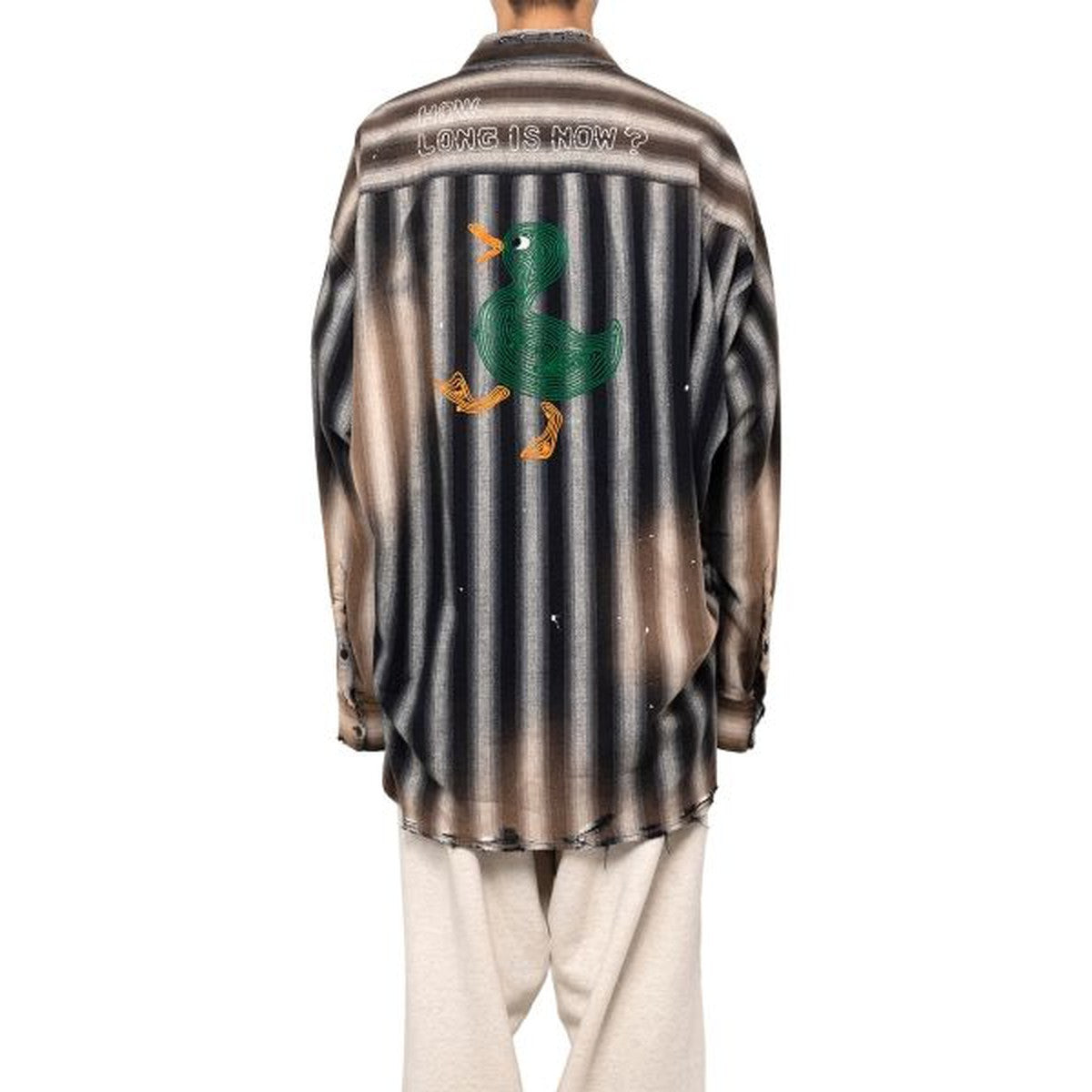 Maison Mihara Vintage-like Stripe Shirt