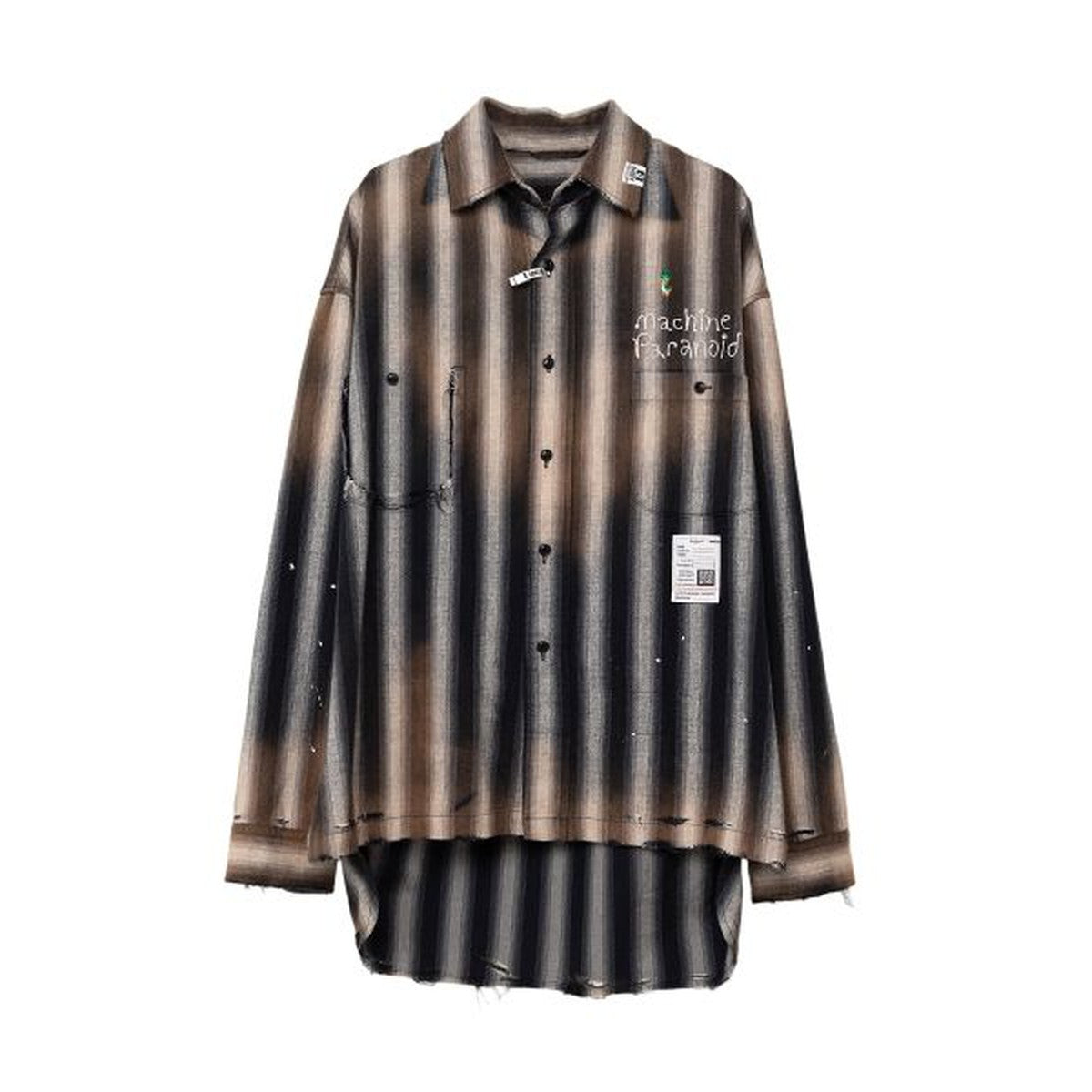 Maison Mihara Vintage-like Stripe Shirt