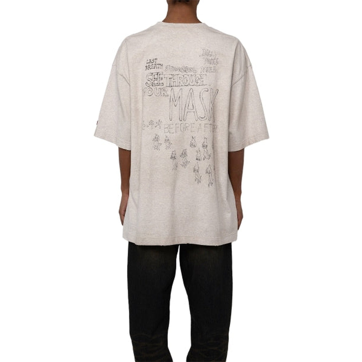 Maison Mihara Duck Printed Distressed T-shirt