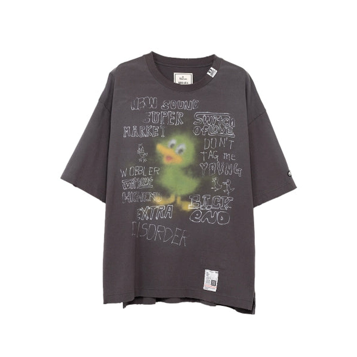 Maison Mihara Duck Printed Distressed T-shirt