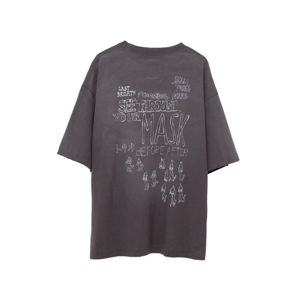 Maison Mihara Duck Printed Distressed T-shirt