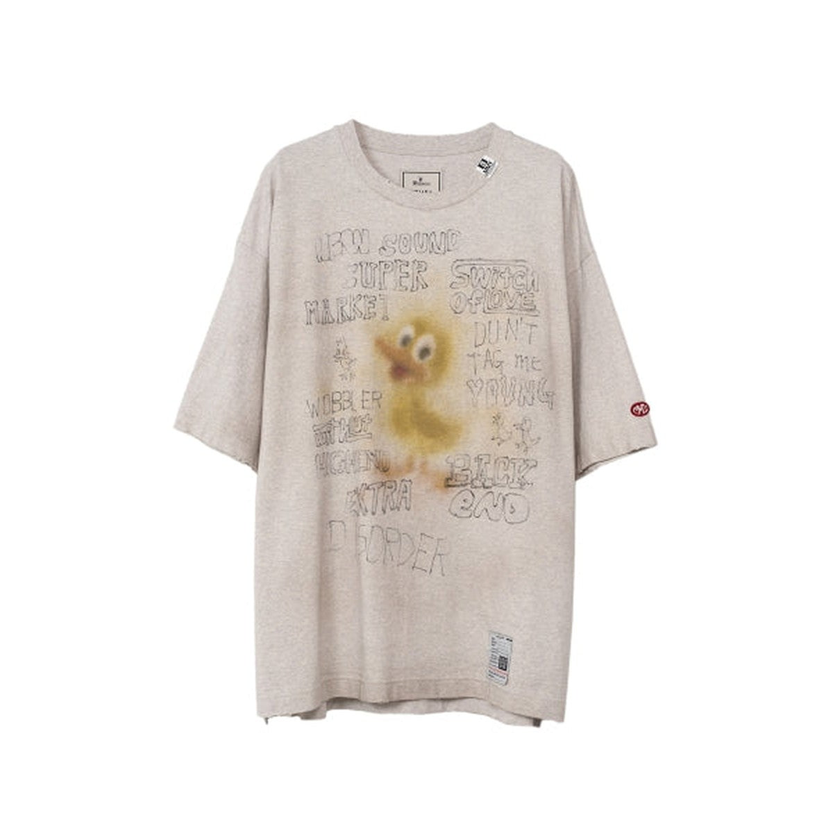 Maison Mihara Duck Printed Distressed T-shirt