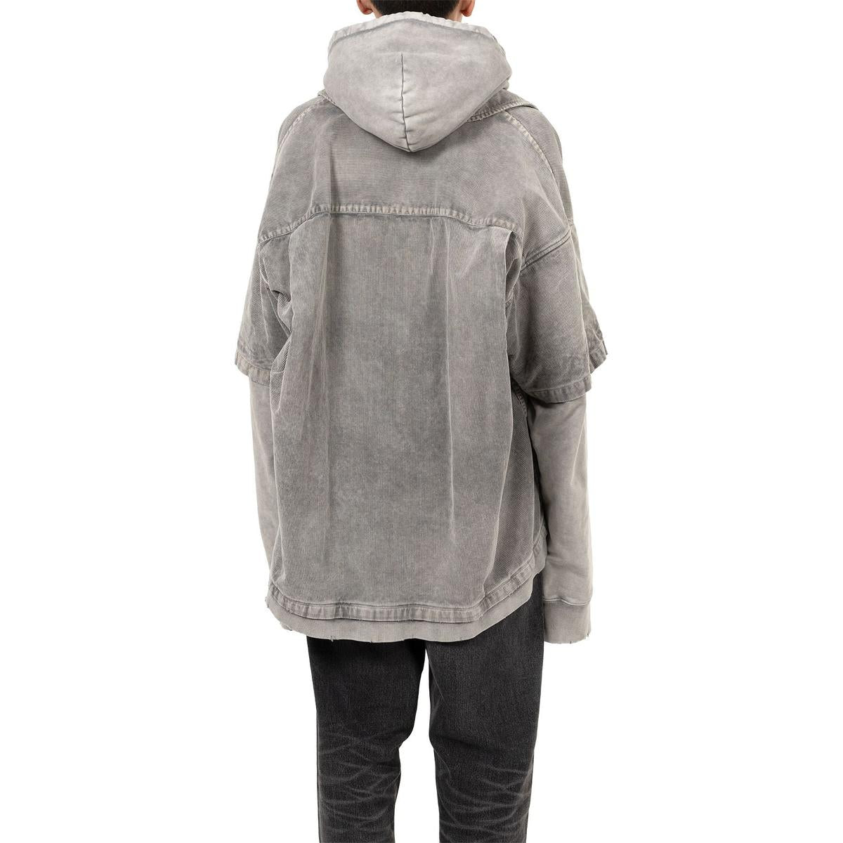Maison Mihara Corduroy Hooded Layered Shirt
