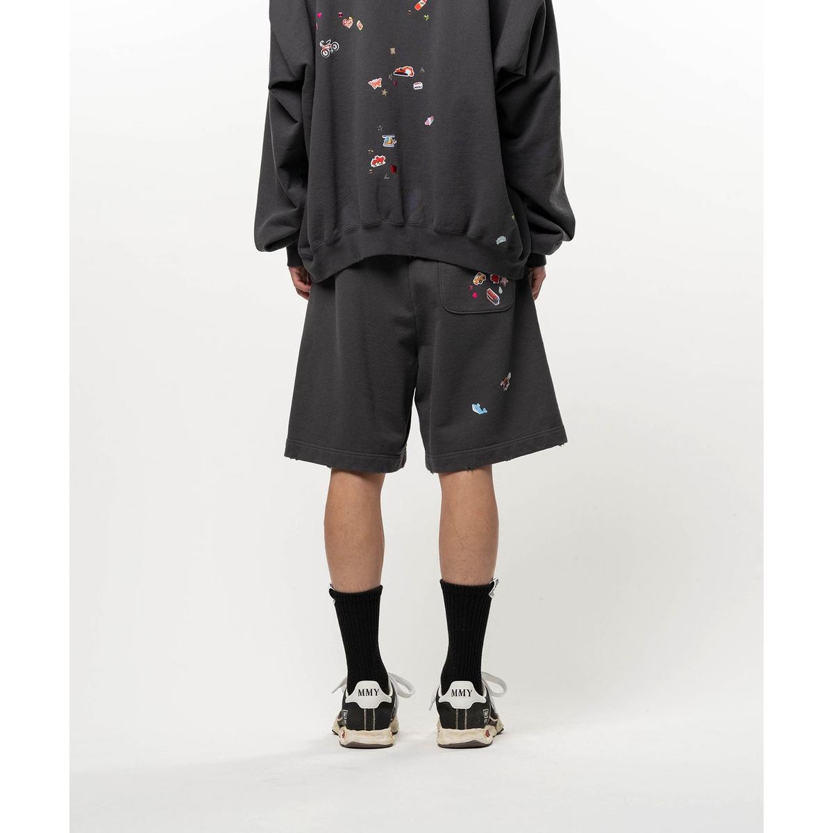 Maison Mihara Kids Sticker Printed Sweat Shorts